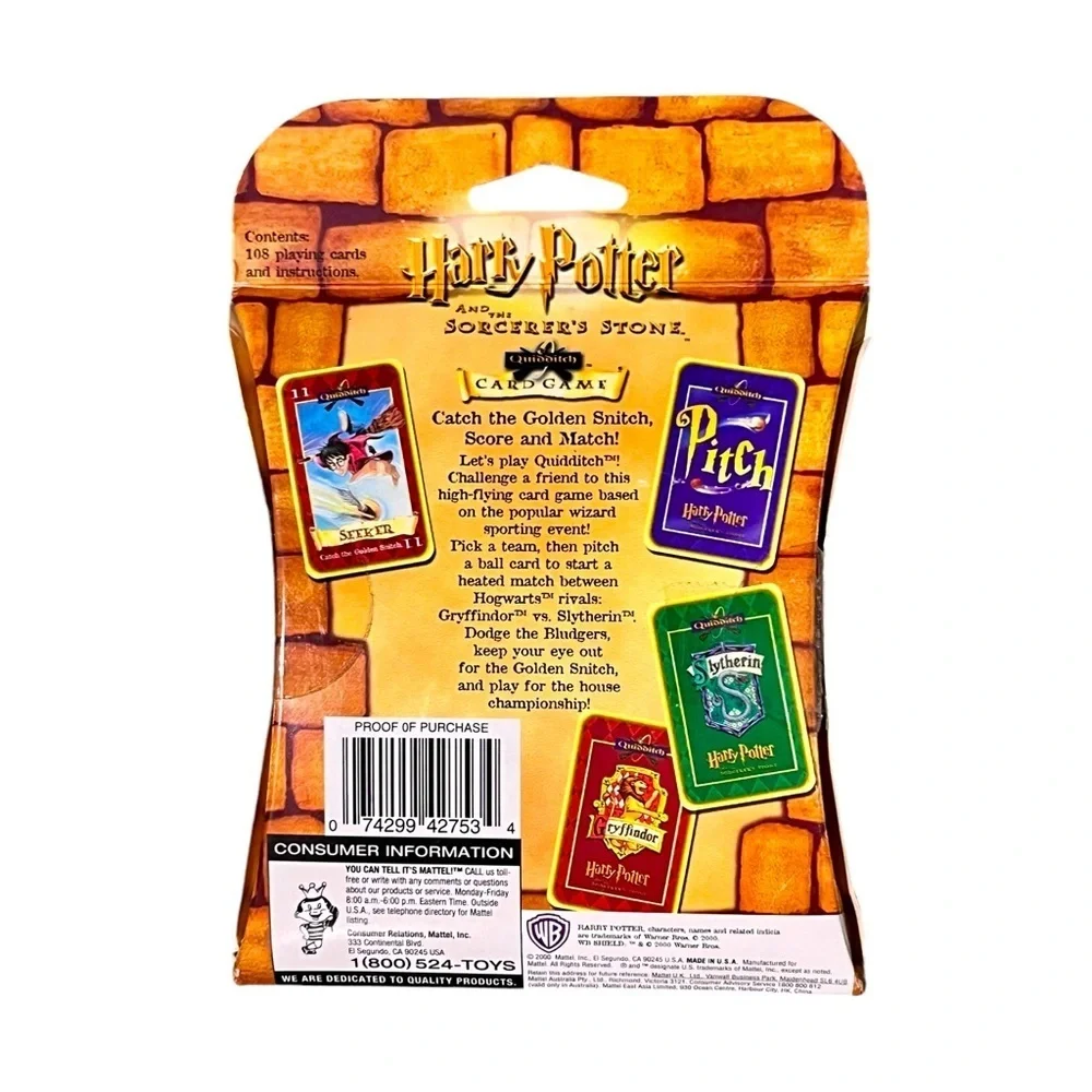 Vintage 2000 Mattel Harry Potter Quidditch Card Game